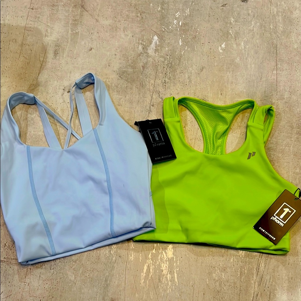 Women's Blue and Green Sports Bras